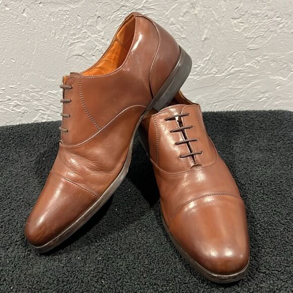 ?? Wolf & Shepherd Oxford Closer Cap Toe Brown Maple Leather Shoes Sz 11 - EUC main image 11